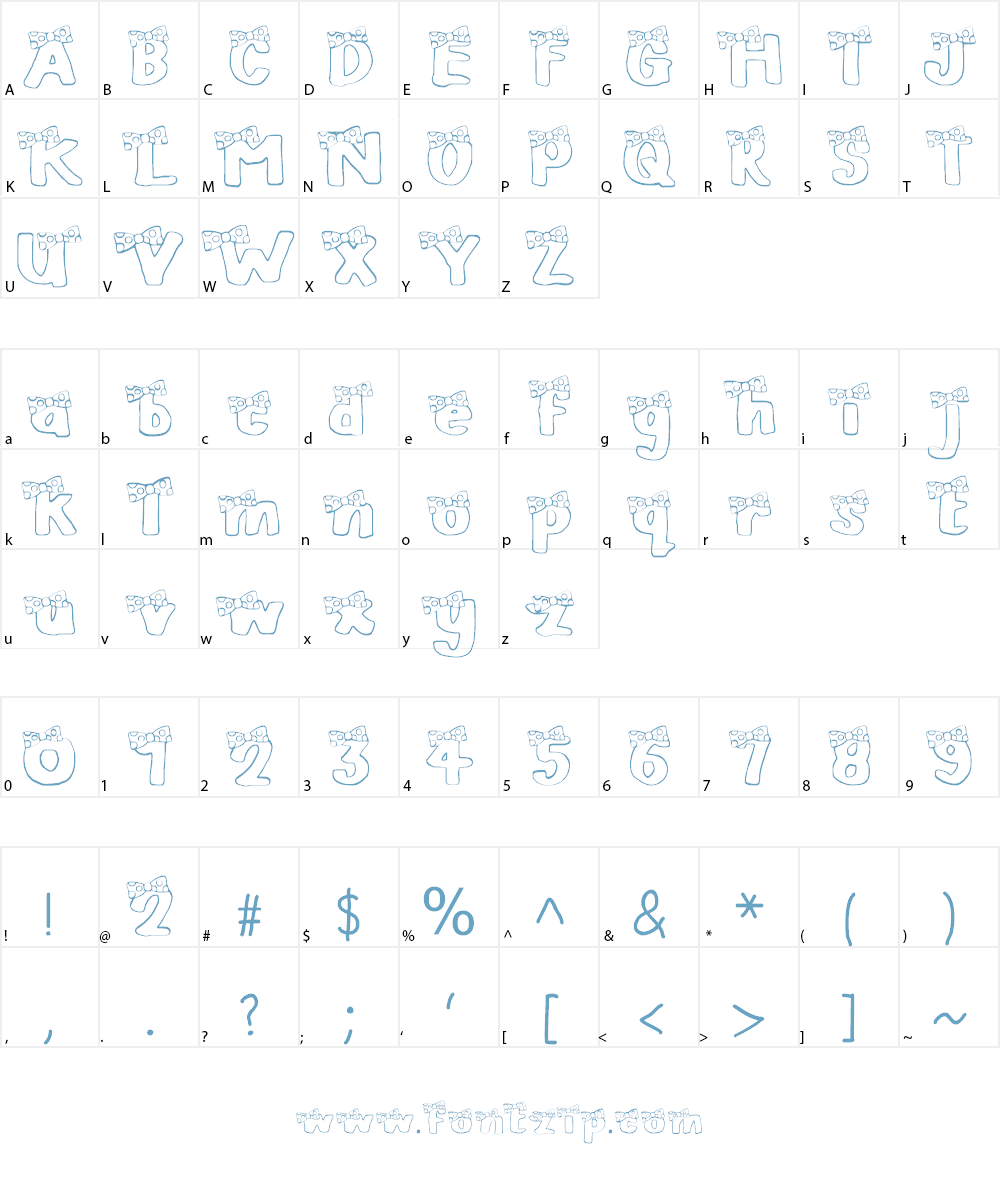 BLUSH BEAR Font Character
